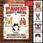 Security Inc. By Our Cats And Dogs - Personalized Metal Sign