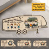 Making Memories One Campsite - Personalized Shaped Decorative Mat - Gift For Couples, Gift For Camping Lovers
