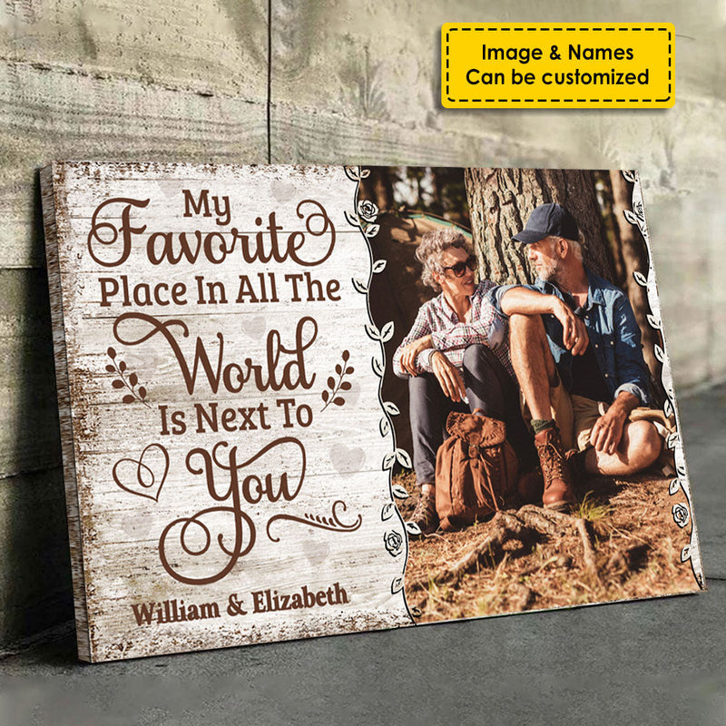 Next To You - Upload Image, Personalized Horizontal Canvas