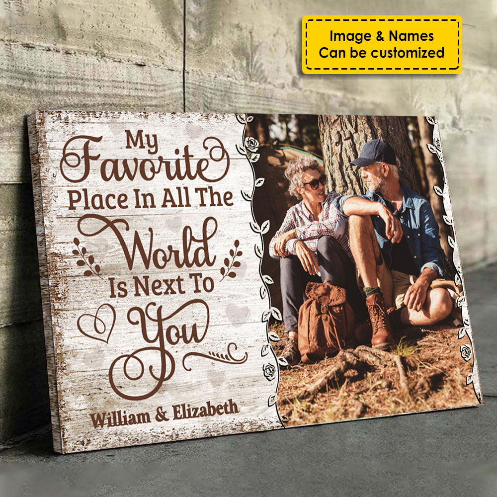 Next To You - Upload Image, Personalized Horizontal Canvas