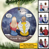 I Miss You And You're Always In My Heart, I Know - Gift For Couples, Husband Wife, Personalized Custom Round Shaped Wood Christmas Ornament