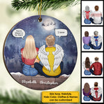 I Miss You And You're Always In My Heart, I Know - Gift For Couples, Husband Wife, Personalized Custom Round Shaped Wood Christmas Ornament