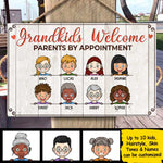 Custom Name Grandkids Welcome Sign for Grandparents - Personalized Rectangle Sign