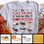 This Cat Mom, Dad Loves Little Monsters  - Personalized Unisex T-Shirt