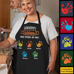 Grandma's Kitchen Where Memories Are Made - Gift For Mom, Gift For Grandma - Personalized Apron
