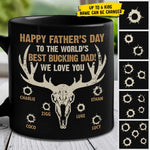To The World's Best Bucking Dad - Gift For Dad - Personalized Black Mug