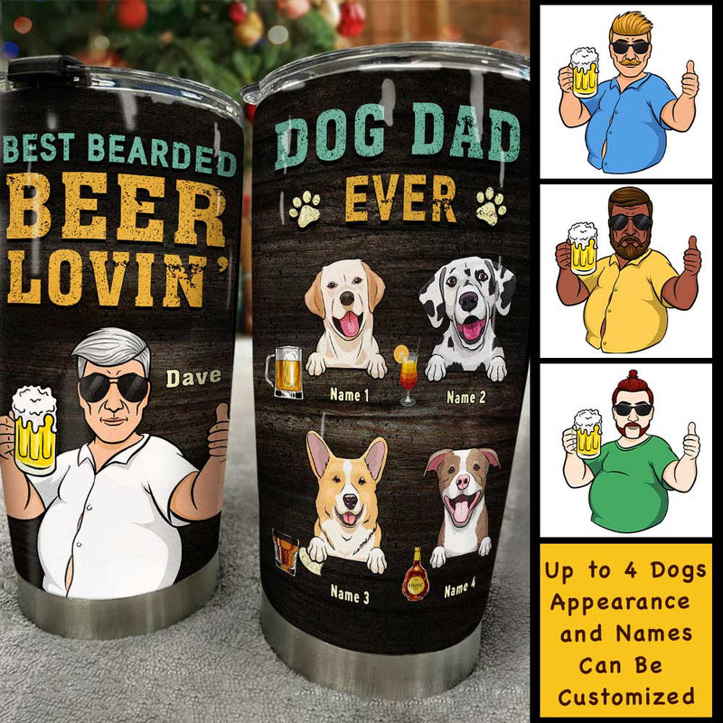 Best Bearded Beer Lovin' - Gift For Dad, Personalized Tumbler