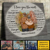 I Love You The Most - Personalized Horizontal Canvas - Gift For Couples, Husband Wife