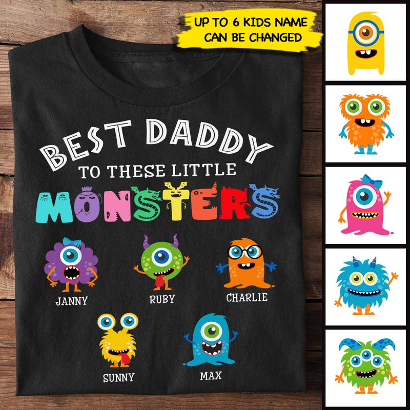 Best Daddy/ GrandPa To These Little Monsters - Personalized Unisex T-Shirt