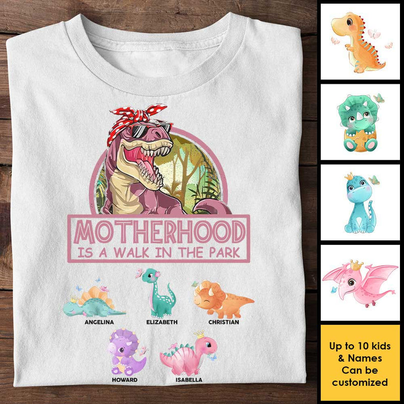Motherhood Is A Walk In The Park - Gift For Mom - Personalized Unisex T-shirt, Hoodie