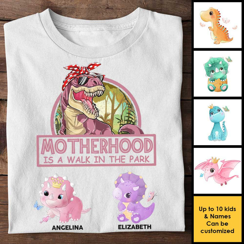 Motherhood Is A Walk In The Park - Gift For Mom - Personalized Unisex T-shirt, Hoodie
