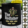 The Rodfather - Gift For Dad - Personalized Black Mug