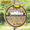 Heme Is Where We Park It - Personalized Shaped Wood Sign, 2 Layers Sign - Gift For Camping Lovers