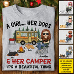 A Girl & Her Dogs, It's A Beautiful Thing - Personalized Unisex T-shirt, Hoodie, Sweatshirt