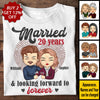 Married And Looking Forward To Forever - Personalized Unisex T-shirt - Gift For Couples, Husband Wife