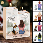 Custom Name Memorial Dog Loss Gifts for Pet Moms - Personalized Color Candle Holder
