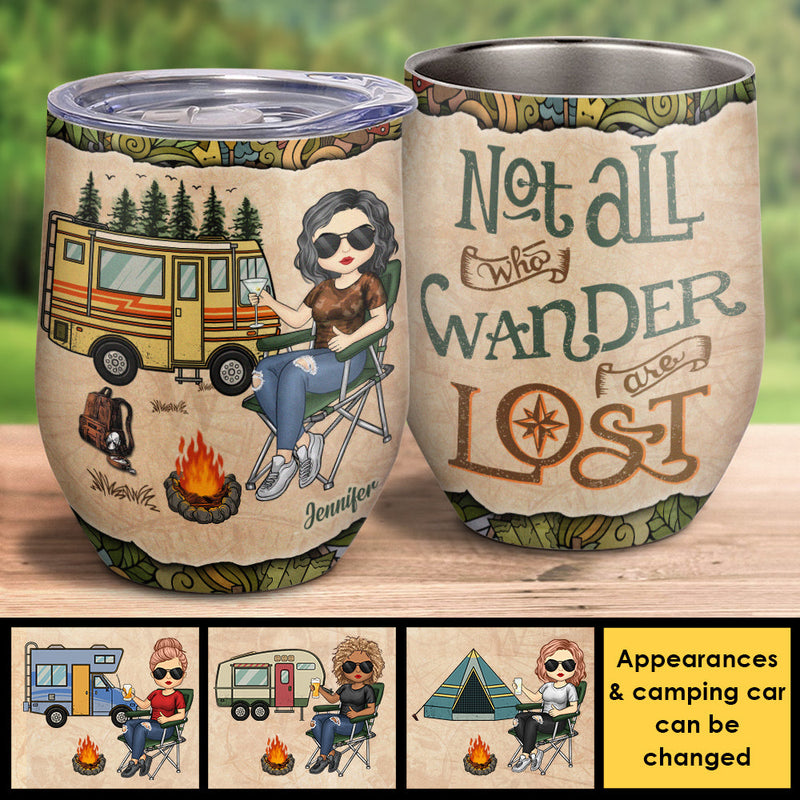 I Tried To Be A Good Girl But Then The Bonfire Was Lit And There Was Wine - Personalized Wine Tumbler