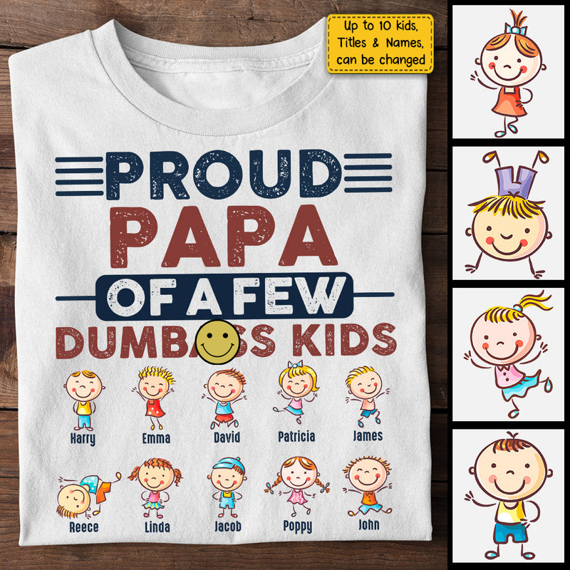 Proud Father Of Us - Personalized Unisex T-shirt, Hoodie - Gift For Dad, Grandpa