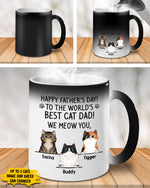 Custom Name Father's Day Gifts for Cat Dads - Personalized Mugs