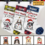 Dear Santa I've Been A Very Good Pet - Christmas Dogs & Smiling Cats - Personalized Christmas Stocking