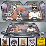 Car Protection With Fur Babies - Personalized Dog Auto Sun Shade
