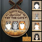 Custom Name Cat Approval Gifts for Cat Lovers - Personalized Wood Sign