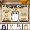When Visiting My House Please Remember - Funny Personalized Cat Decorative Mat