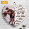 To My Wife, You Are My Queen Forever - Upload Image, Gift For Couples, Husband Wife - Personalized Shaped Wood Sign