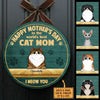 Happy Mother's Day To The Best Cat Mom - Funny Personalized Cat Door Sign