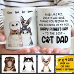 Custom Name Cat Dad Father's Day Gifts - Personalized Mugs