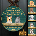 Custom Dog Name Watching Dogs Decor - Personalized Wood Sign