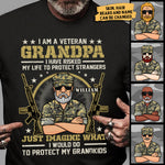 I Am A Veteran Grandpa - Gift For 4th Of July - Personalized Unisex T-Shirt