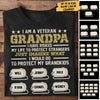 I Am A Veteran Grandpa I Have Risked My Life To Protect Strangers - Personalized Unisex T-Shirt