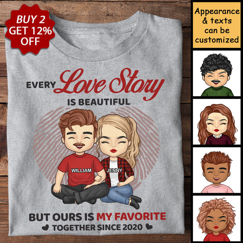 Ours Is My Favorite - Personalized Unisex T-shirt - Gift For Couples, Husband Wife