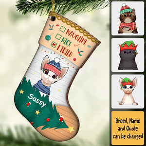 I've Been A Very Good Cat - Dear Santa, Happy Christmas - Personalized Shaped Ornament.