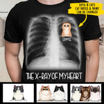 Cat - X-ray Of My Heart - Funny Personalized Cat T-shirt