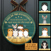 Lass die Tür Geschlossen - Lustiges Personalisiertes Katzentürschild, Funny Personalized Cat Door Sign German