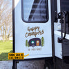 Happy Campers - Camping Personalized Custom RV Decal - Gift For Camping Lovers
