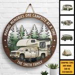 Welcome To Our Campsite, The Best Memories Are Made Camping - Personalized Door Sign