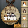 Bienvenue À La Maison - Plaque De Porte Humoristique De Chien À Personnaliser, Funny Personalized Cat Door Sign French