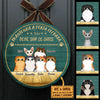 Mantenha A Porta Fechada - Sinal De Porta De Gato Personalizado E Engraçado, Funny Personalized Cat Door Sign Portuguese