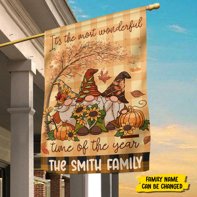 It's The Most Wonderful Time Of The Year - Personalized Flag