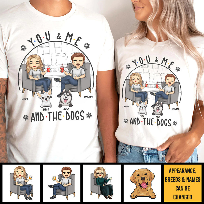 You, Me & Our Fur Babies - Personalized Unisex T-shirt, Hoodie, Sweatshirt - Gift For Couple, Husband Wife, Anniversary, Engagement, Wedding, Marriage Gift