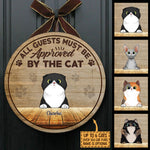 Custom Name Cat Approval Gifts for Cat Lovers - Personalized Wood Sign