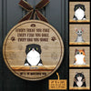Every Bag You Shake We'll Be Watching You - Funny Personalized Cat Door Sign