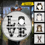 Love Cat - Funny Personalized Cat Door Sign