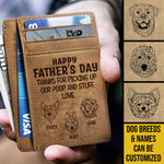 Happy Father's Day Dog Dad - Personalized Card Wallet - Gift For Dad, Gift For Father's Day