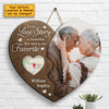 Our Love Story Is My Favorite - Personalized Shaped Wood Sign - Gift For Couples, Husband Wife