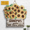 Grandma's Garden Little Helpers Welcome - Personalized Shaped Wood Sign - Gift For Grandma, Grandparents
