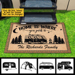 Home Is Where You Park It - Personalized Decorative Mat